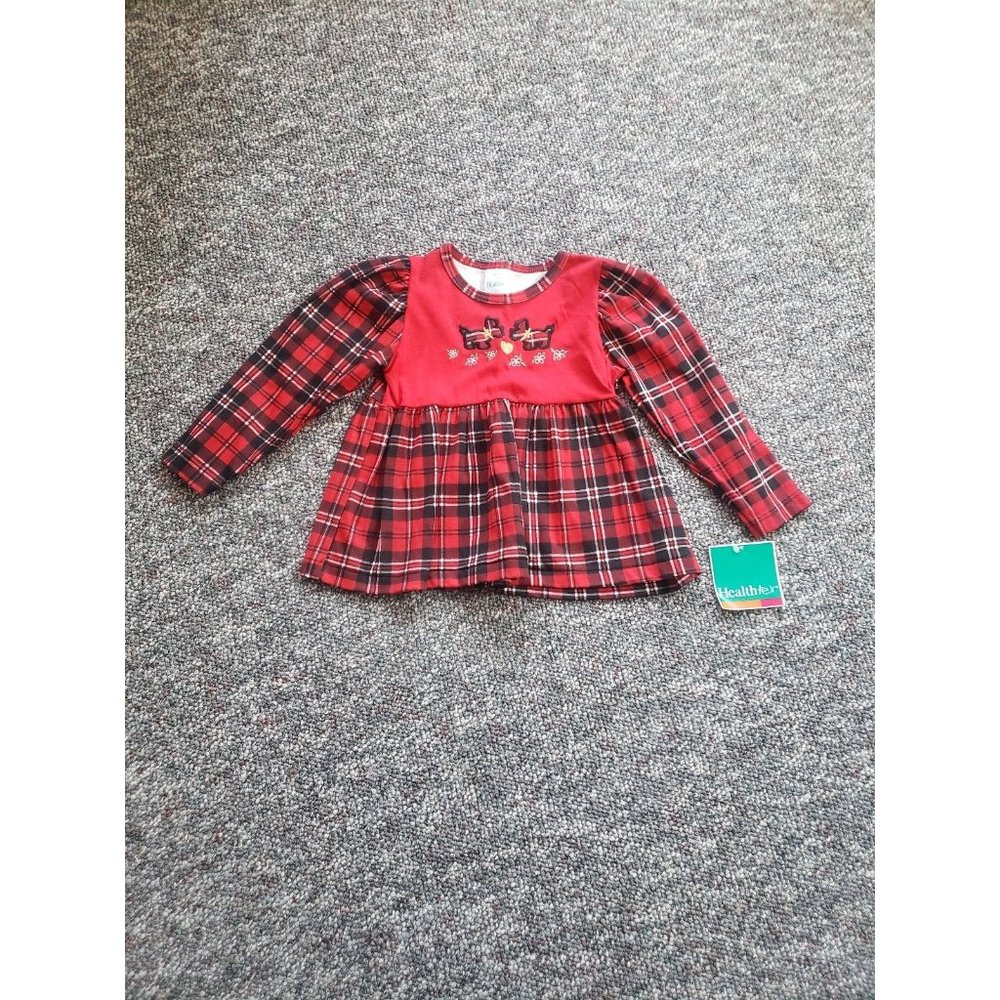 90s Deadstock Girls Plaid Scottie Shirt